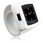 Téléphone plat de montre-bracelet de l'écran tactile de quadruple GPRS Bluetooth avec le lecteur mp3, FM