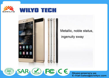 Les Smartphones en métal blanc avec les écrans MT6572 de 5 pouces conjuguent l'androïde 4,4 P8 de noyau